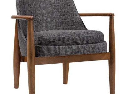 Gray Modern Chair Designer Armchairs Living room Upholstery Single Seater